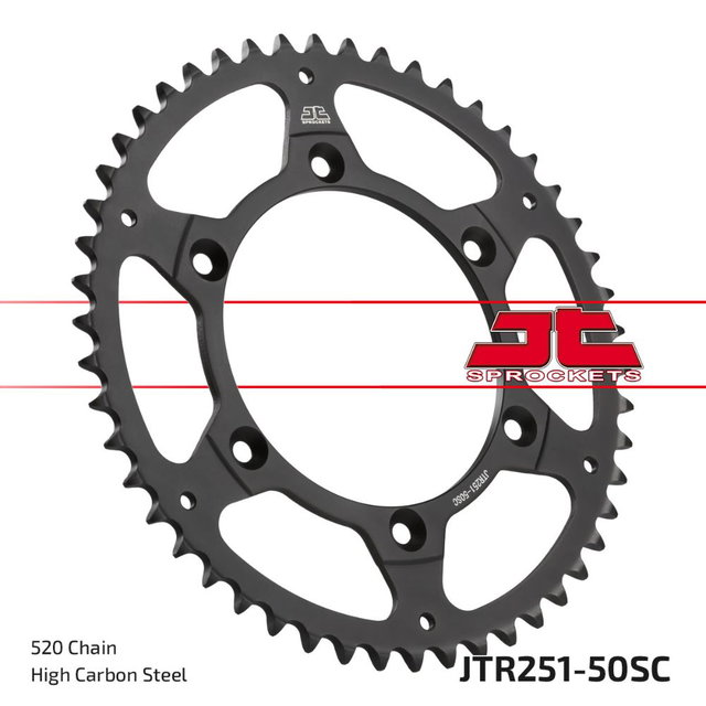 Rear sprocket JT steel Yamaha YZ 426 F (00-02) 50 teeth self-cleaning JTR251.50SC