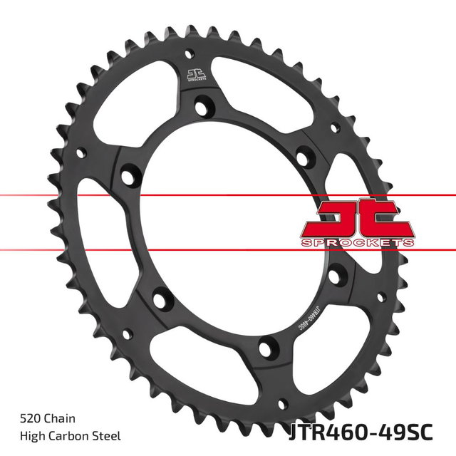 Rear sprocket JT steel Kawasaki KX 450 F (06-25) 49 teeth self-cleaning JTR460.49SC