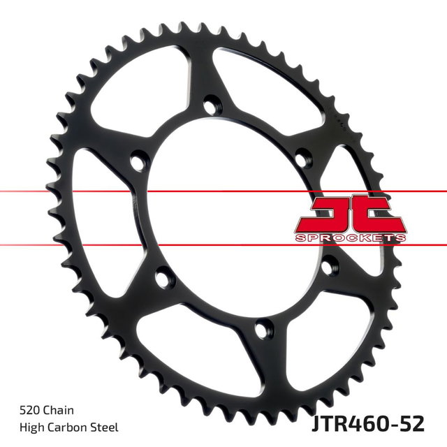 Rear sprocket JT steel Kawasaki KX 250 F (04-25) 52 teeth JTR460.52
