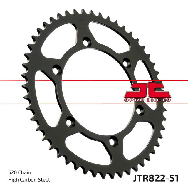 Rear sprocket JT steel Husqvarna 125 WRE (98-13) 51 teeth JTR822.51