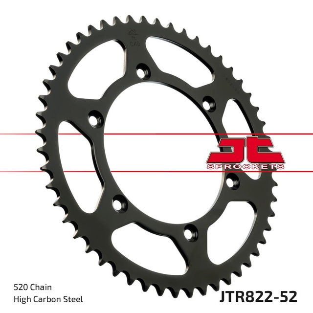 Rear sprocket JT steel Beta RR 400 (05-12) 52 teeth JTR822.52