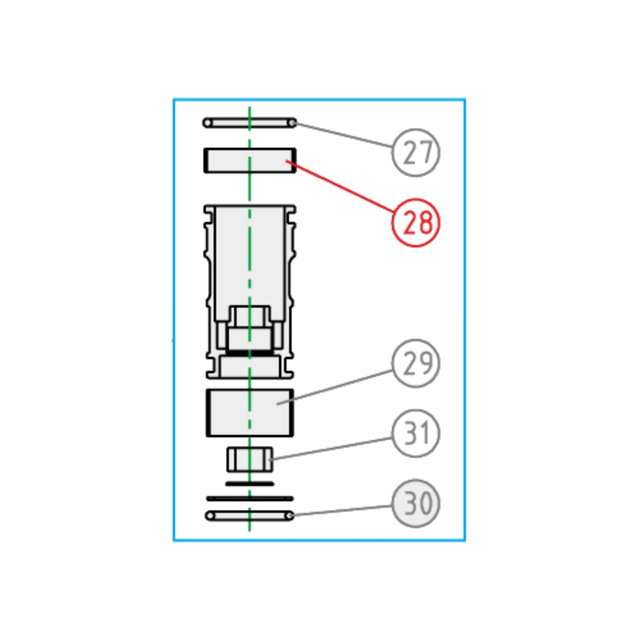 Free piston KYB Husqvarna 125 CR (10-13) - Upper bushing K110280000101