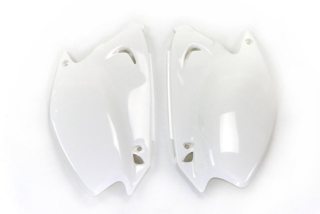 Side number plates Kawasaki KX 250 (03-08) white* KA03739-047