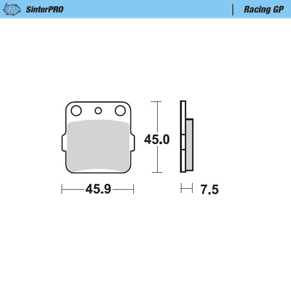 Brake pads Moto Master Yamaha YZ 65 (18-25) rear GP MM-091412
