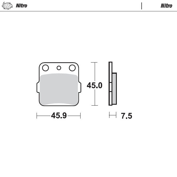 Brake pads Moto Master Yamaha YZ 65 (18-25) rear nitro MM-091421