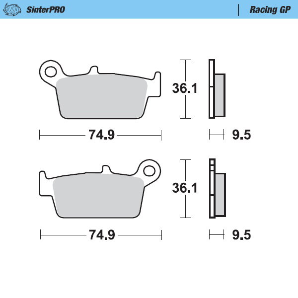 Brake pads Moto Master Kawasaki KX 500 (96-04) rear GP MM-091812