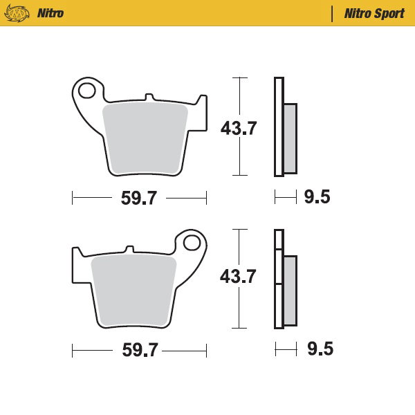 Brake pads Moto Master Honda CR 250 (02-07) rear nitro MM-094322