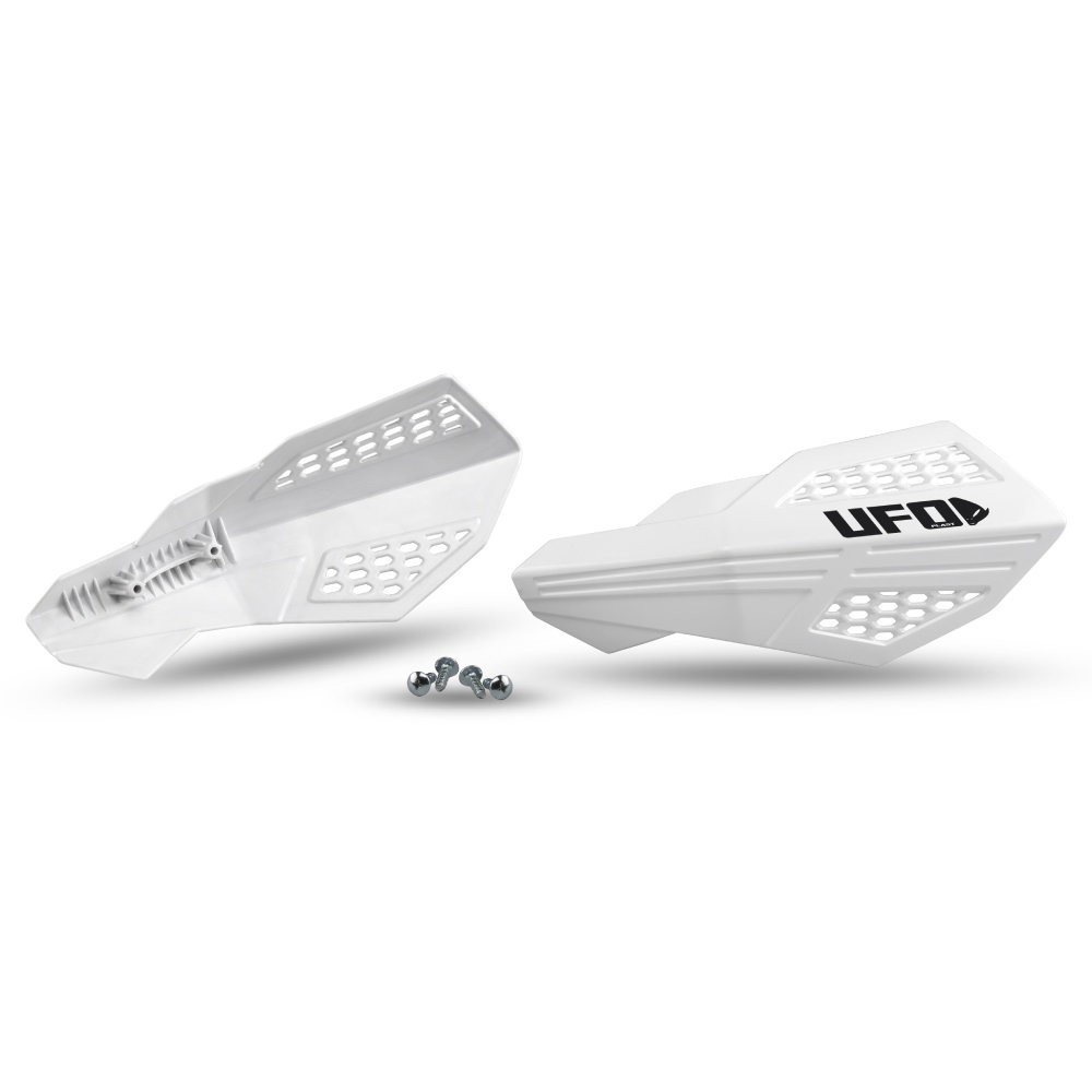 Pair of handguards UFO HORUS for lever mounts white Pair of handguards UFO HORUS for lever mounts white