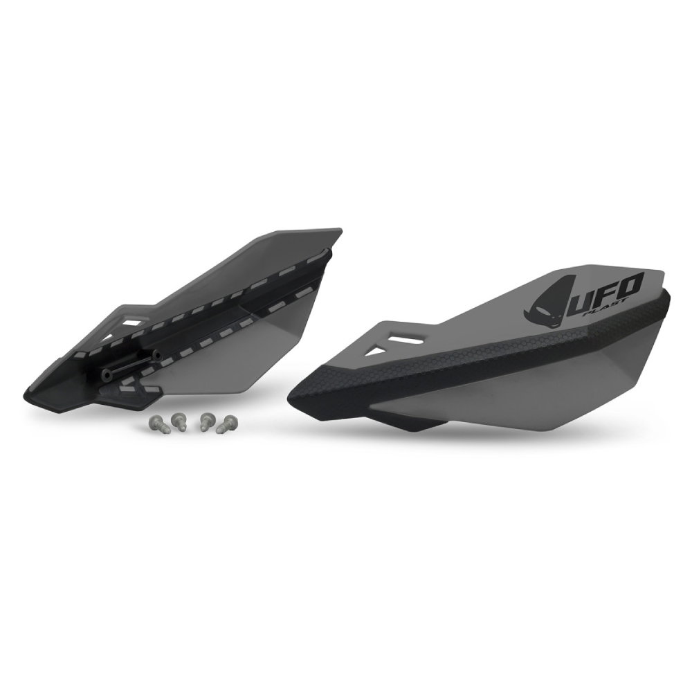 Pair of handguards UFO TRAXION for lever mounts grey Pair of handguards UFO TRAXION for lever mounts grey