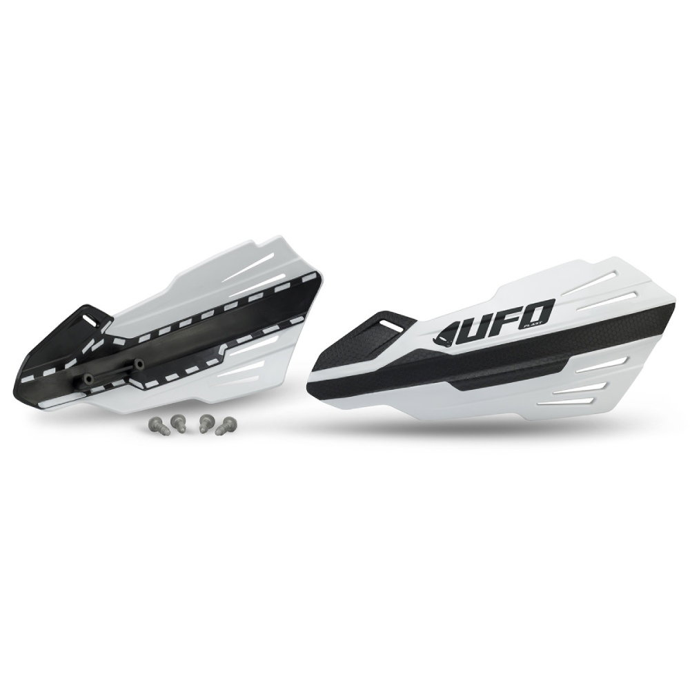 Pair of handguards UFO MERCURY for lever mounts white Pair of handguards UFO MERCURY for lever mounts white