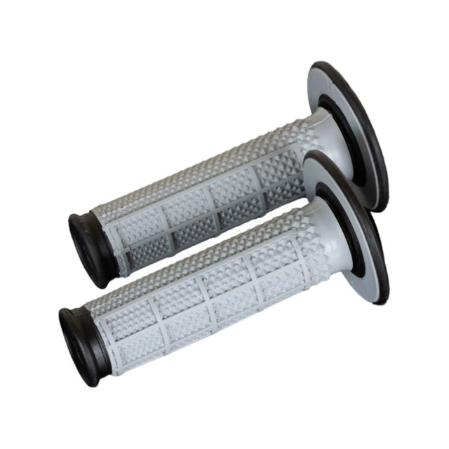 Pair of Grips off-road Renthal Dual Half Waffle Tapered - black grey R-G154