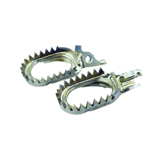 Footpegs titanium Scar Honda CRF 250 RX (19-26) Anti-Mud S2516AM