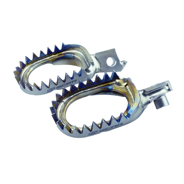 Footpegs titanium Scar Suzuki RMZ 250 (10-25) Anti-Mud S4516AM