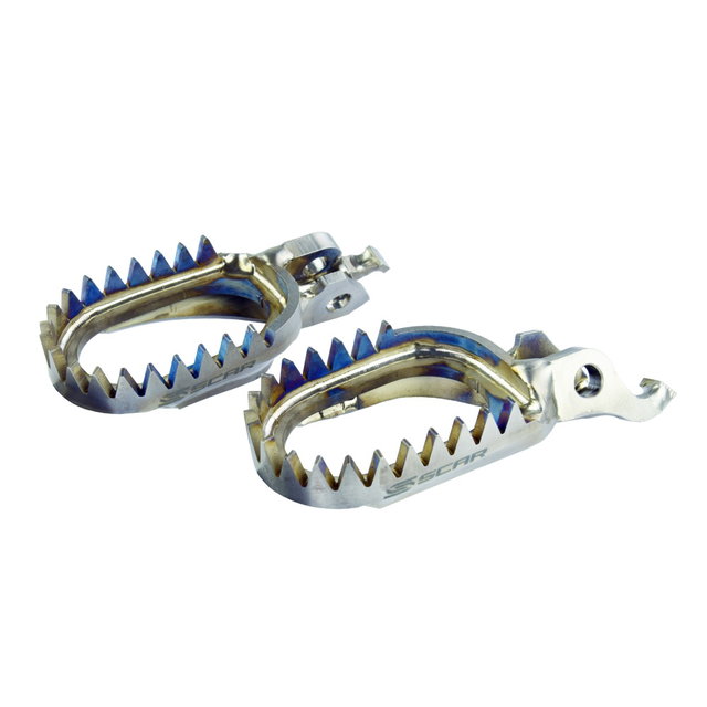 Footpegs titanium Scar Triumph TF 450 RC (25) Anti-Mud S9516AM