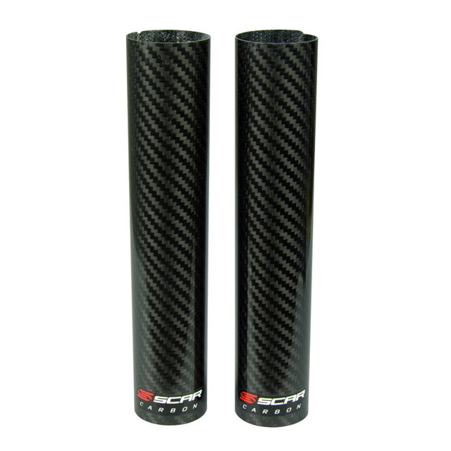 Pair of carbon lower fork guards 220x45 mm Scar SFWLS