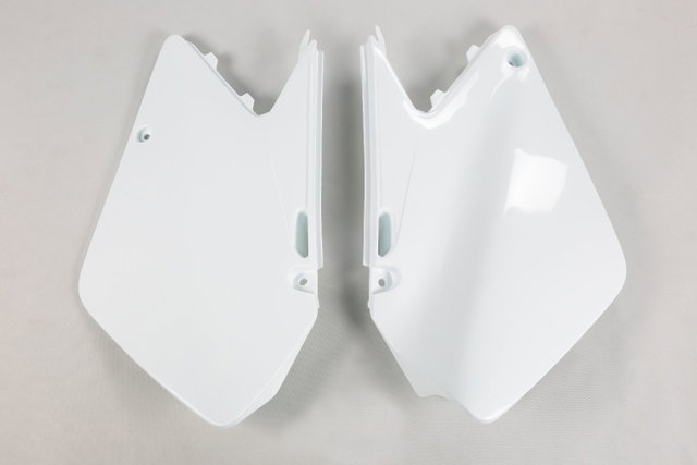 Side number plates Suzuki RM 250 (01-05) white* SU03996-041